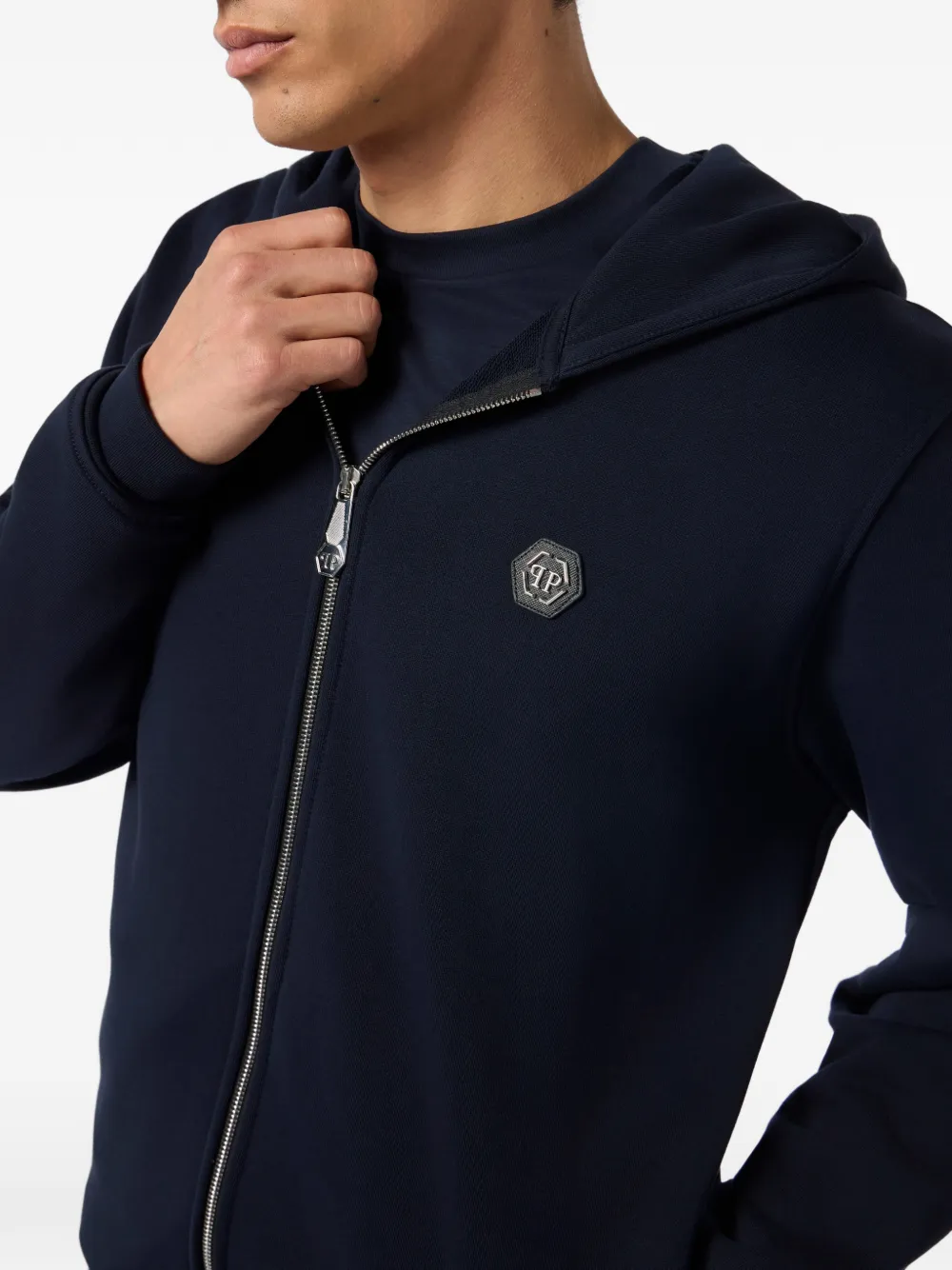 Philipp Plein Hoodie met rits Blauw