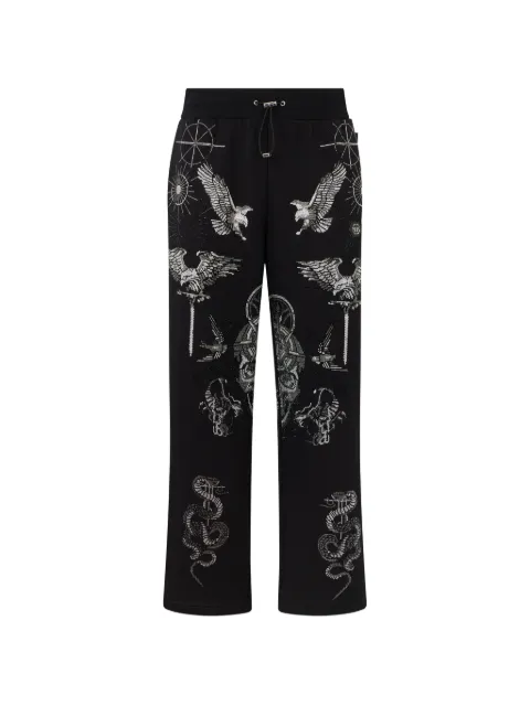Philipp Plein eagle-motif drawstring track pants 