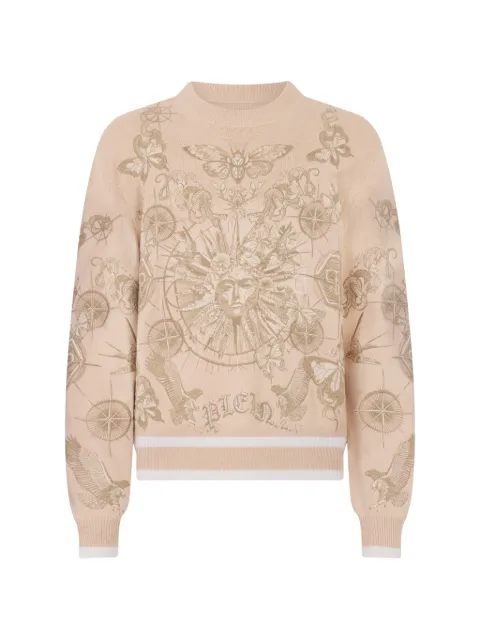 Philipp Plein tattoo round-neck sweater