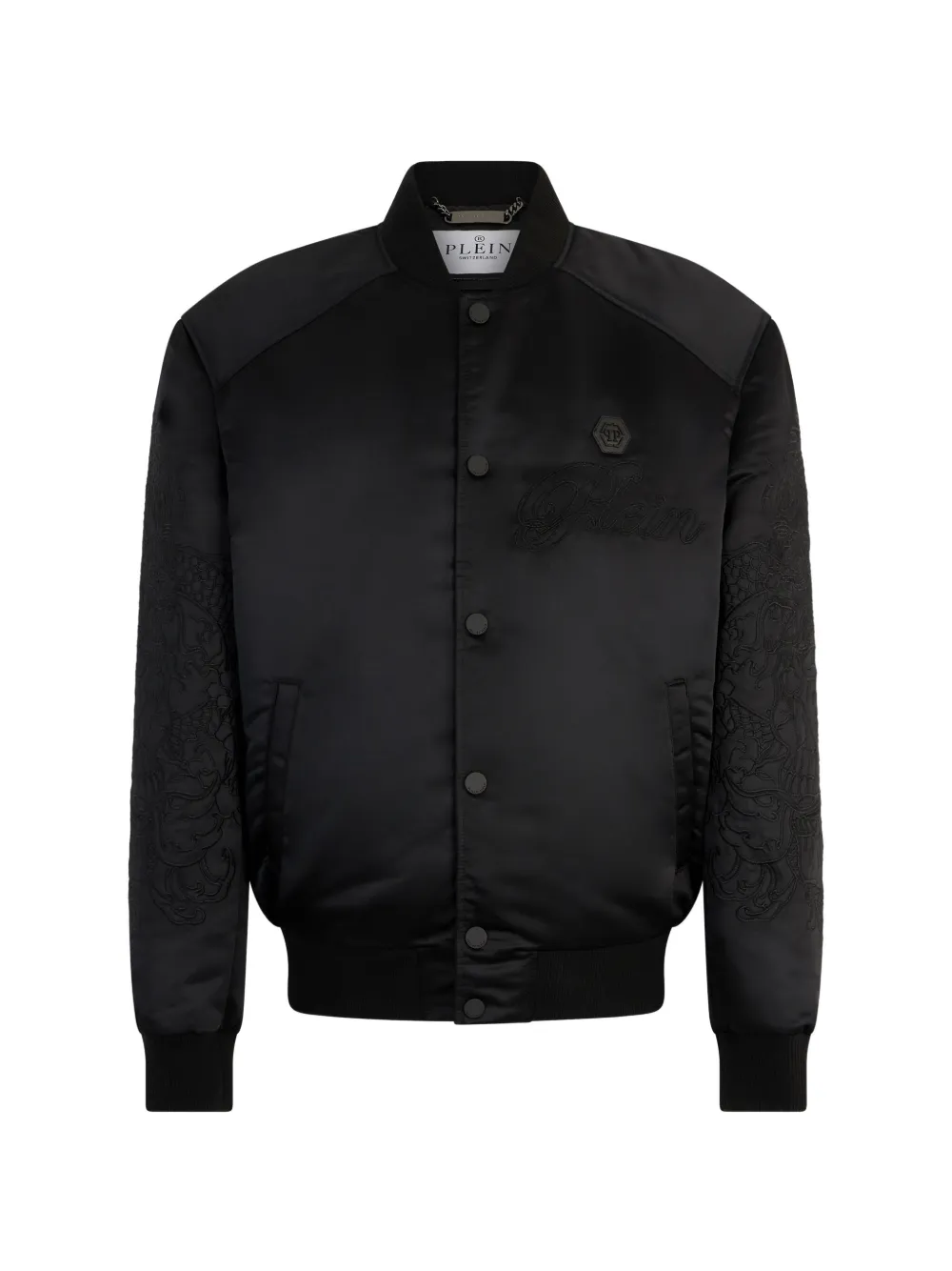 Philipp Plein Bomber con ricamo - Nero