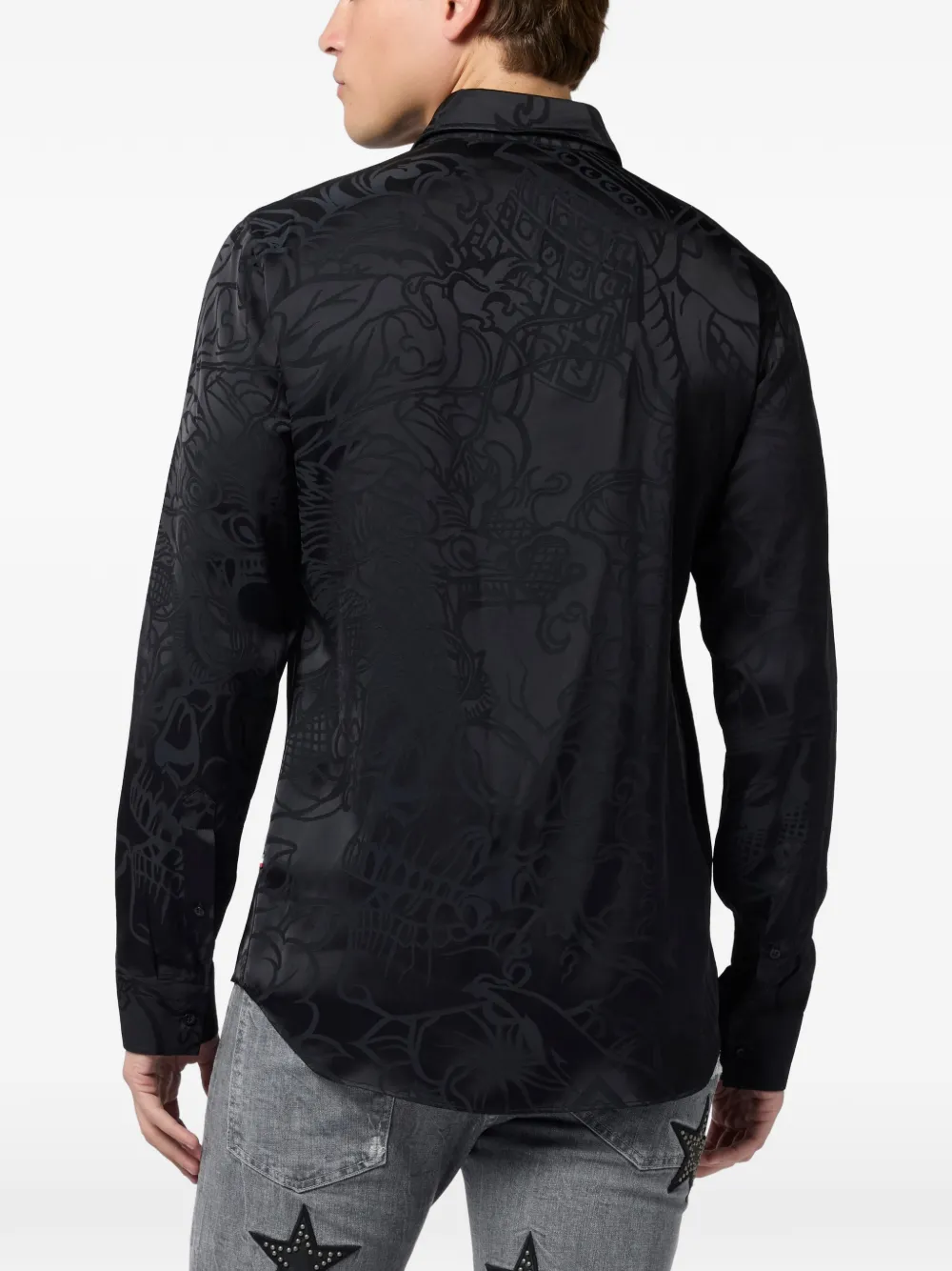  Philipp Plein Patterned Shirt - Black 