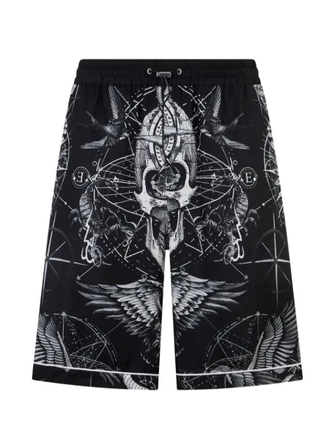 Philipp Plein printed silk shorts