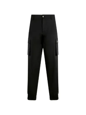 Dolce & Gabbana Cotton Cargo Pants With Branded Tag | Black | FARFETCH