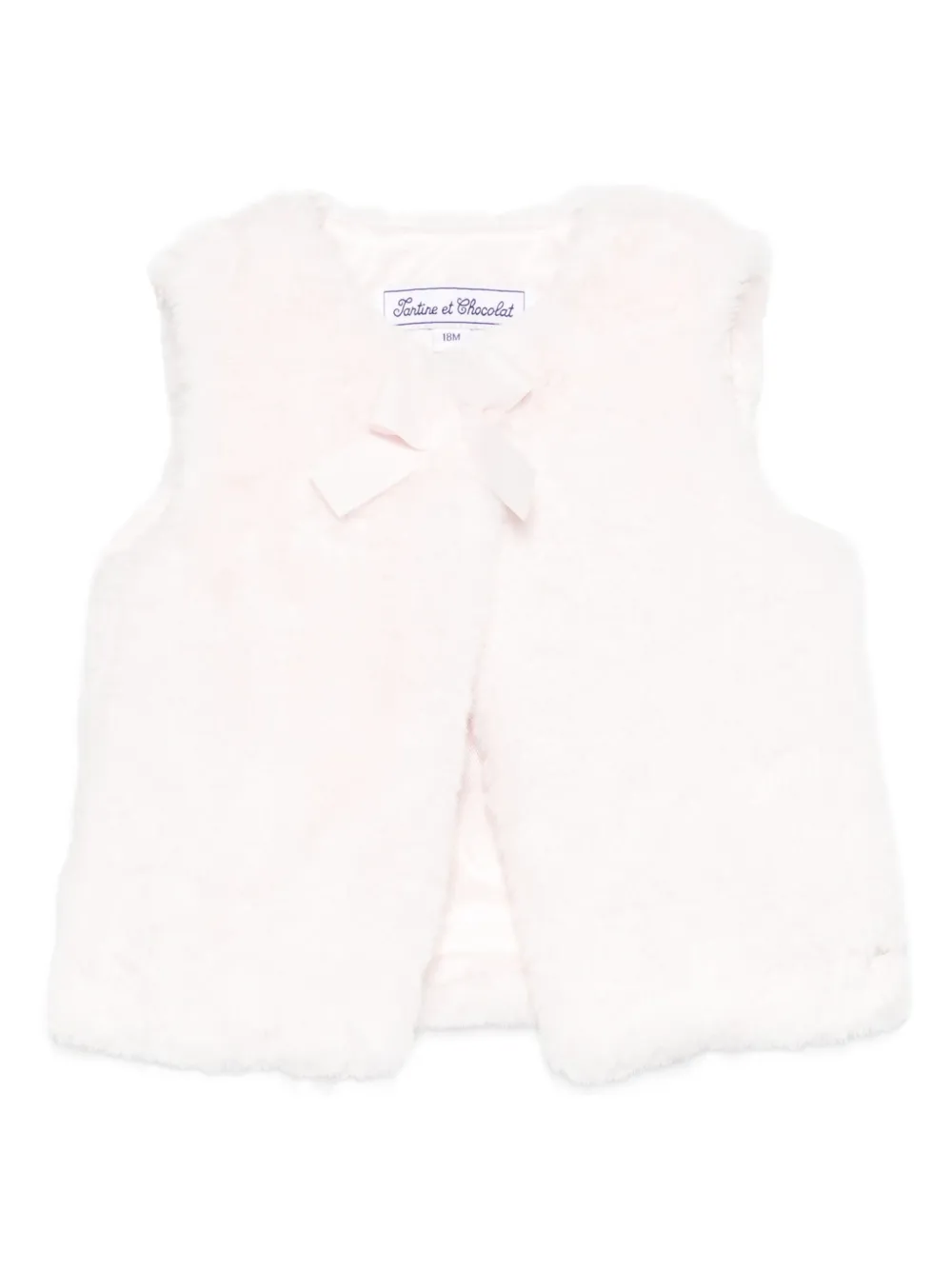 Tartine Et Chocolat bow-detail gilet - Rosa