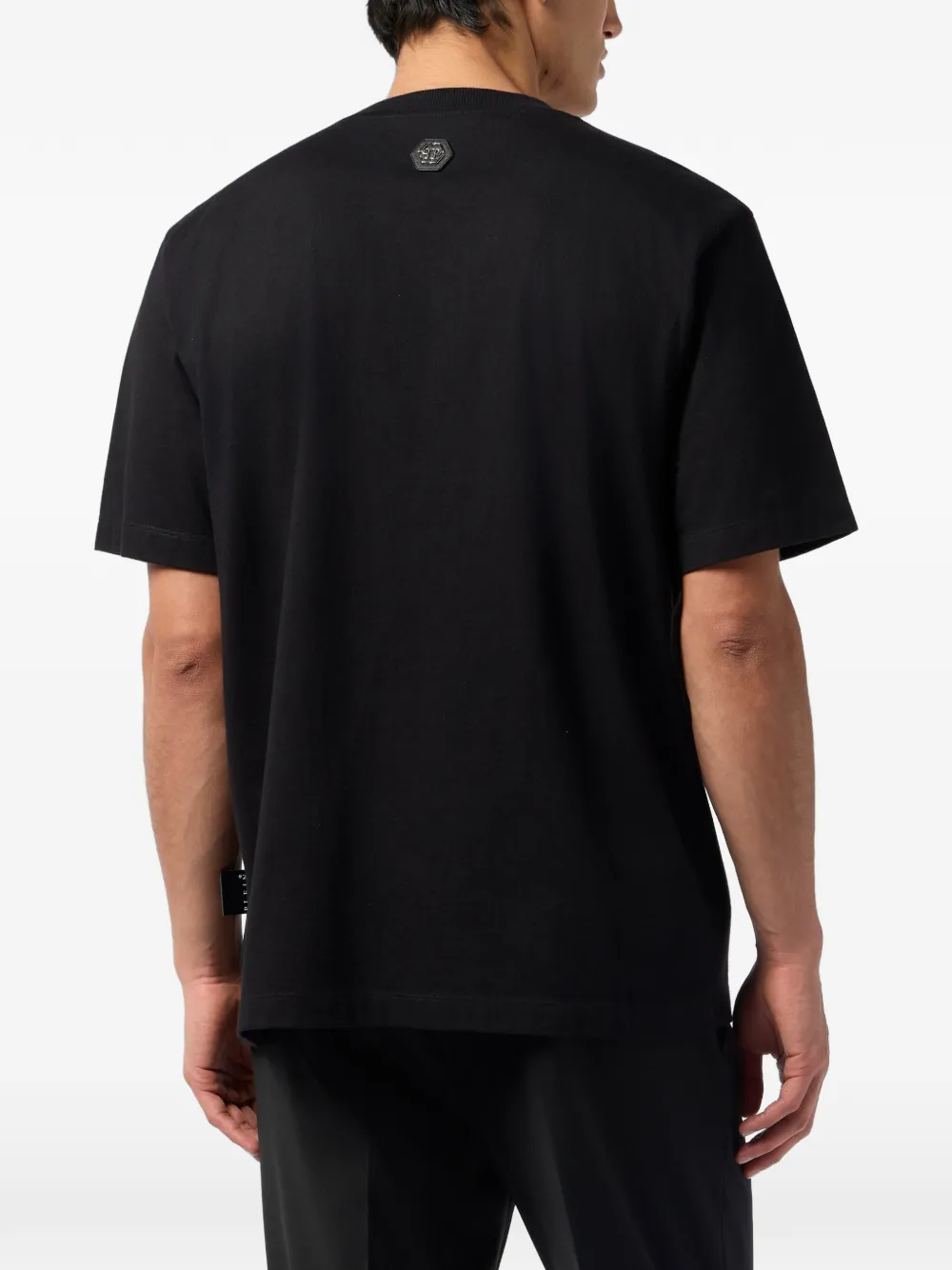 Philipp Plein T-shirt met ronde hals en drakenpatroon Zwart