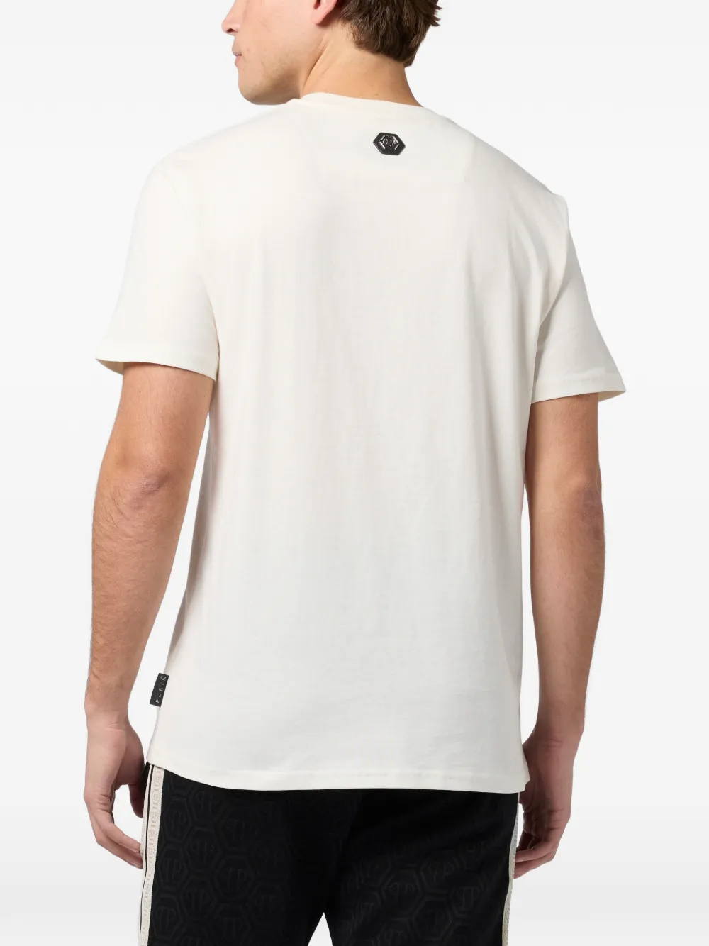 Philipp Plein Dragon T-shirt met ronde hals Beige