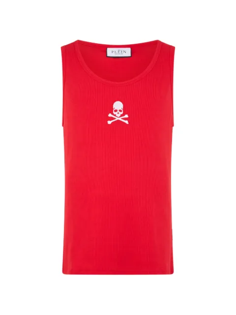Philipp Plein skull-embroidered tank top