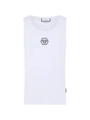Comme Des Garçons Homme Plus Lips-print scoop-neck Tank Top