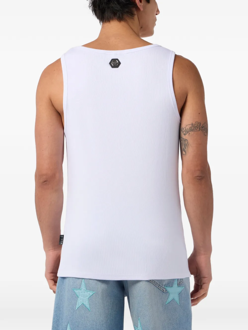 Logo-Embroidered Cotton Tank Top