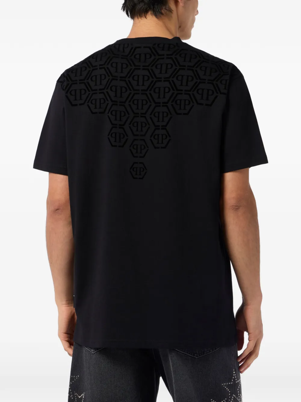 Philipp Plein T-shirt met logopatroon Zwart