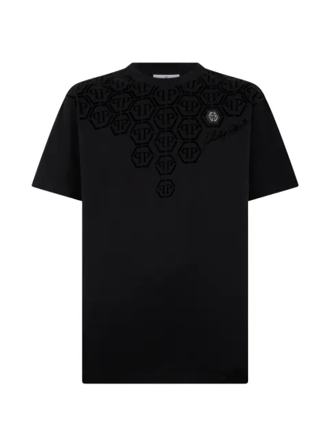 Philipp Plein camiseta con monograma y cuello redondo