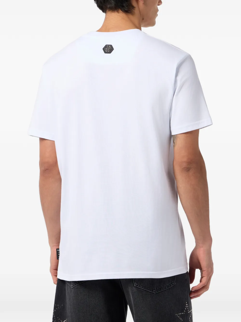 Philipp Plein T-shirt met ronde hals en doodskop Wit