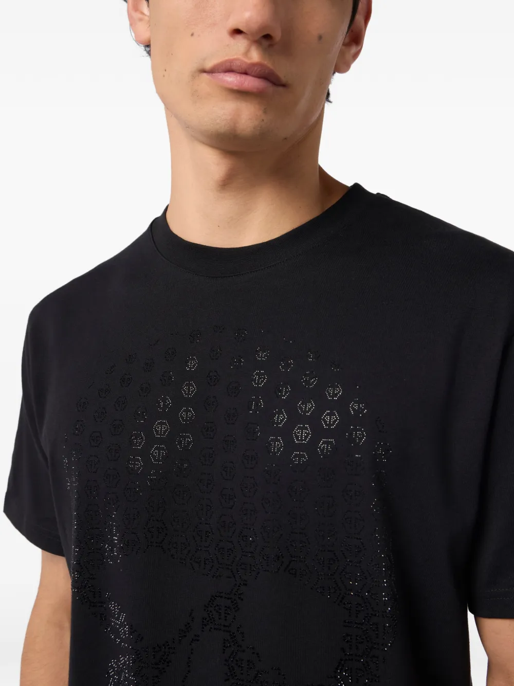 Philipp Plein T-shirt met ronde hals Zwart