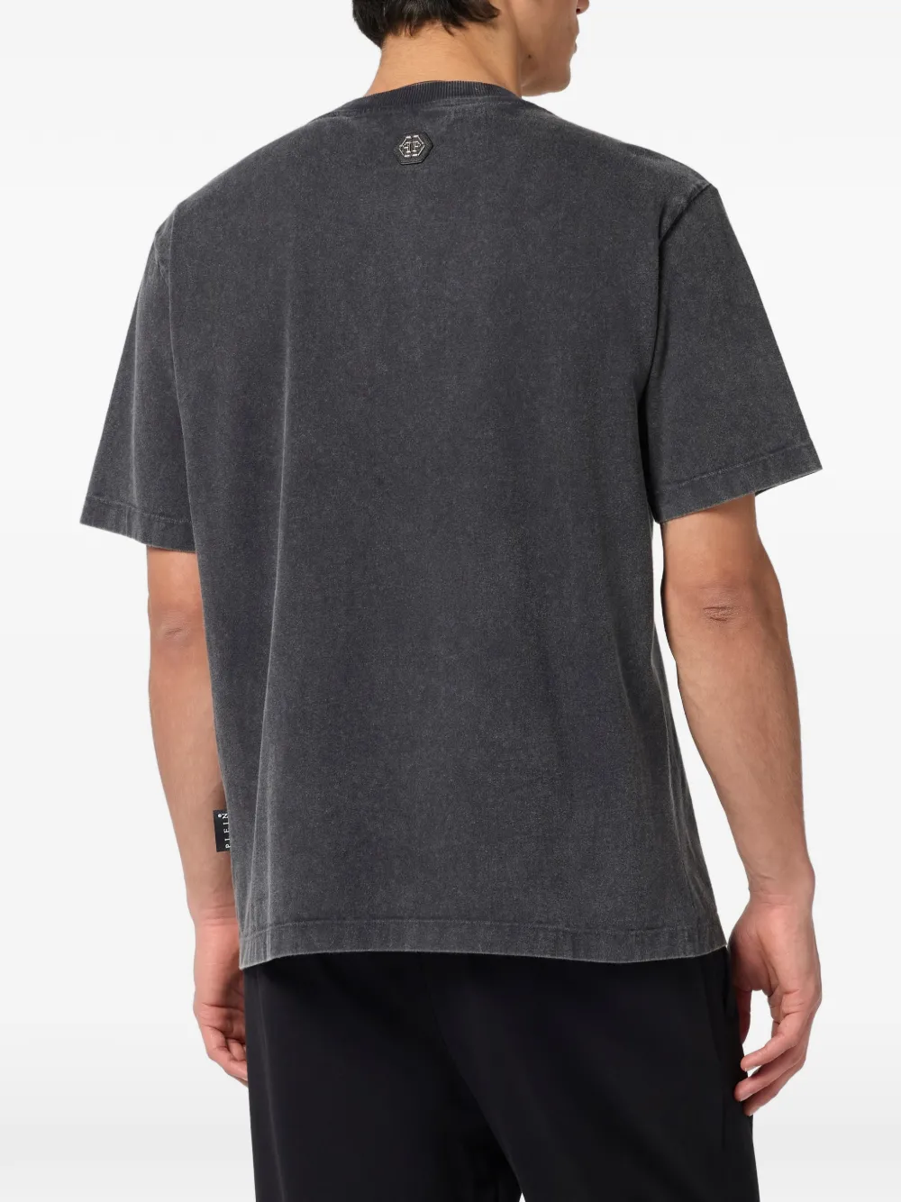 Philipp Plein T-shirt met doodskopprint Grijs