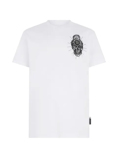 Philipp Plein camiseta bordada con cuello redondo