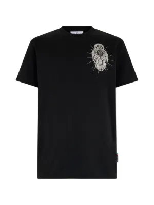 Casablanca graphic-print crew-neck T-shirt | Black | FARFETCH JO