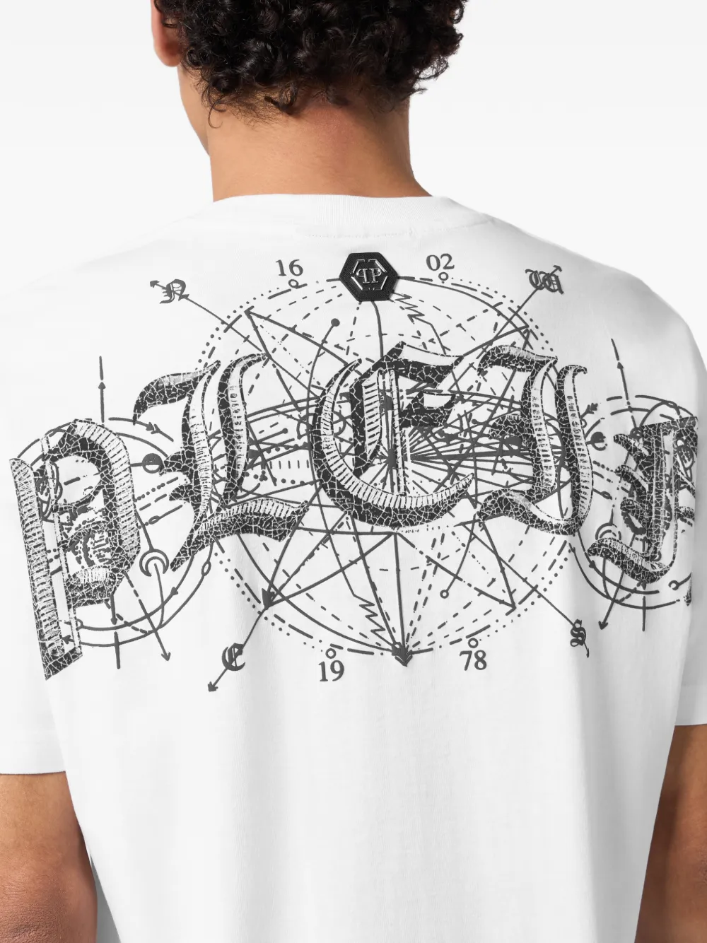 Philipp Plein T-shirt met ronde hals en print Wit