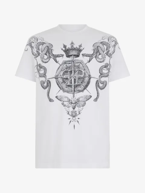 Philipp Plein playera con estampado de tatuaje