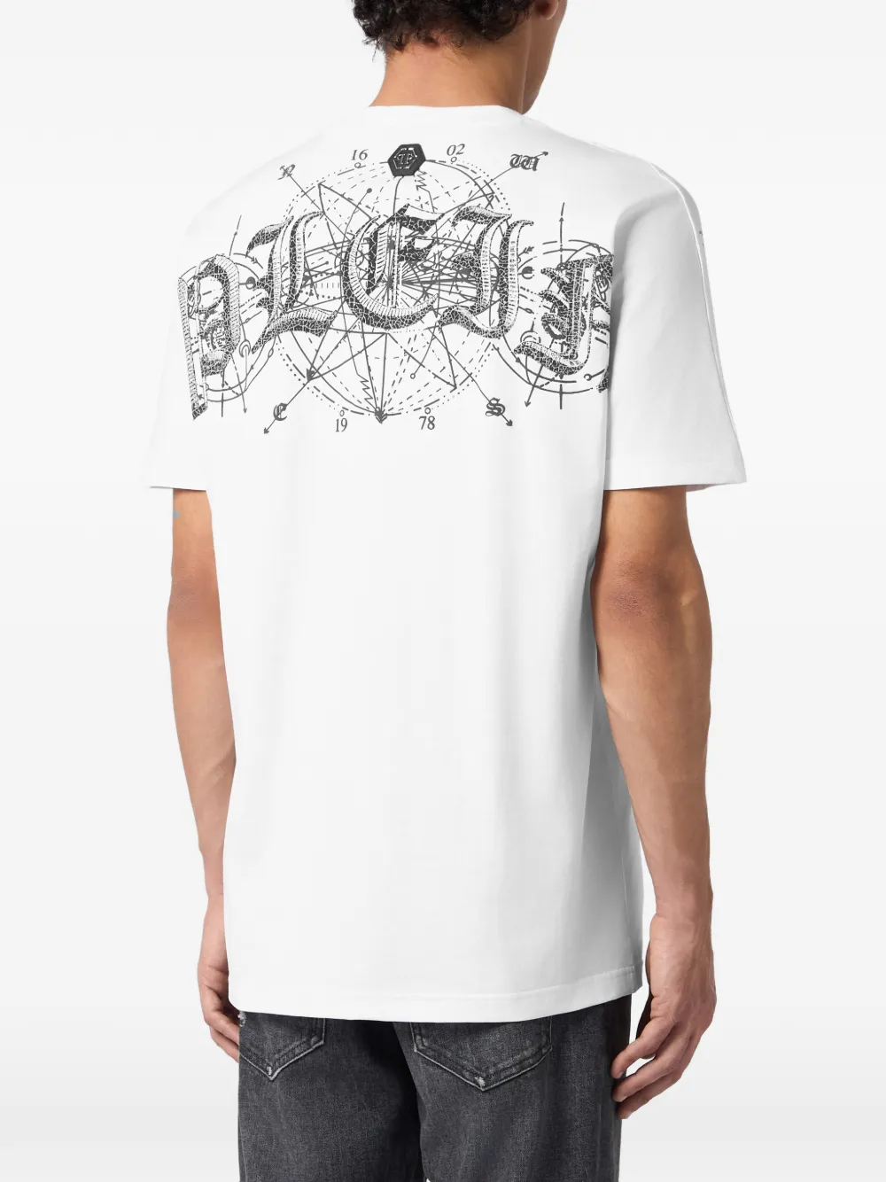 Philipp Plein T-shirt met ronde hals en print Wit