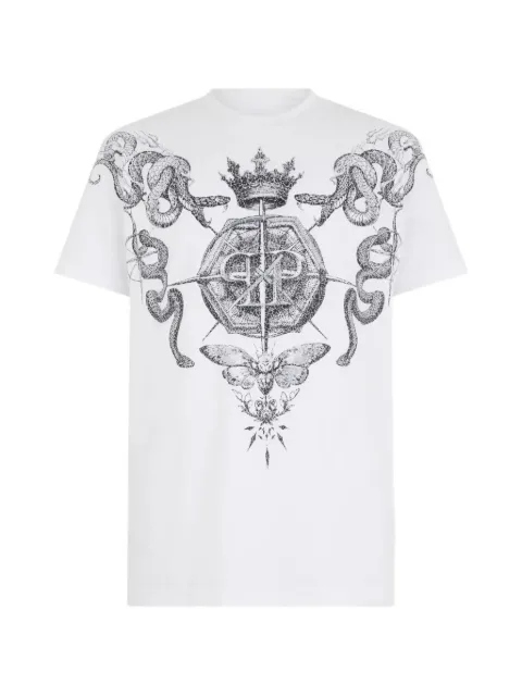 Philipp Plein round neck T-shirt wind rose tattoo