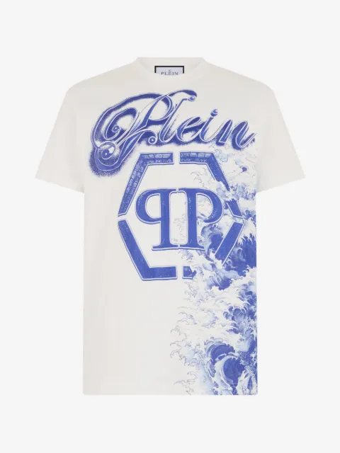 Philipp Plein playera con cuello redondo