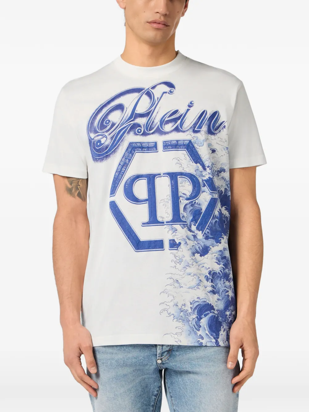 Philipp Plein T-shirt met ronde hals Wit