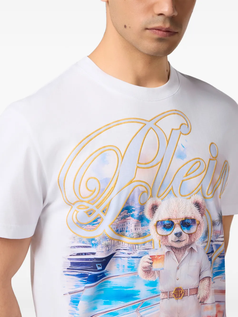 Philipp Plein T-shirt met ronde hals Wit