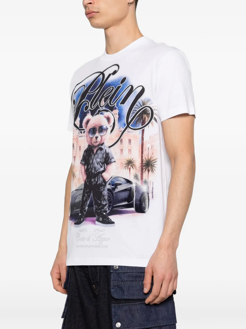 Philipp Plein T-shirt met ronde hals en print Wit