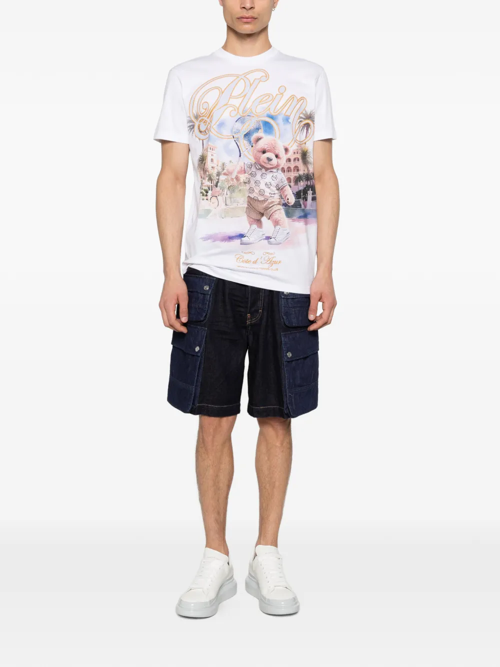Philipp Plein teddy-print T-shirt - Weiß
