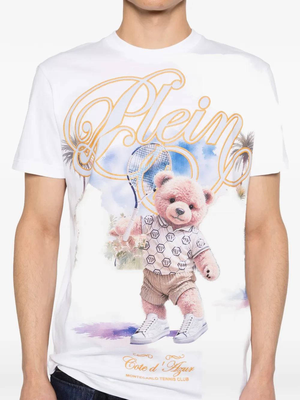 Philipp Plein T-shirt met teddyprint Wit