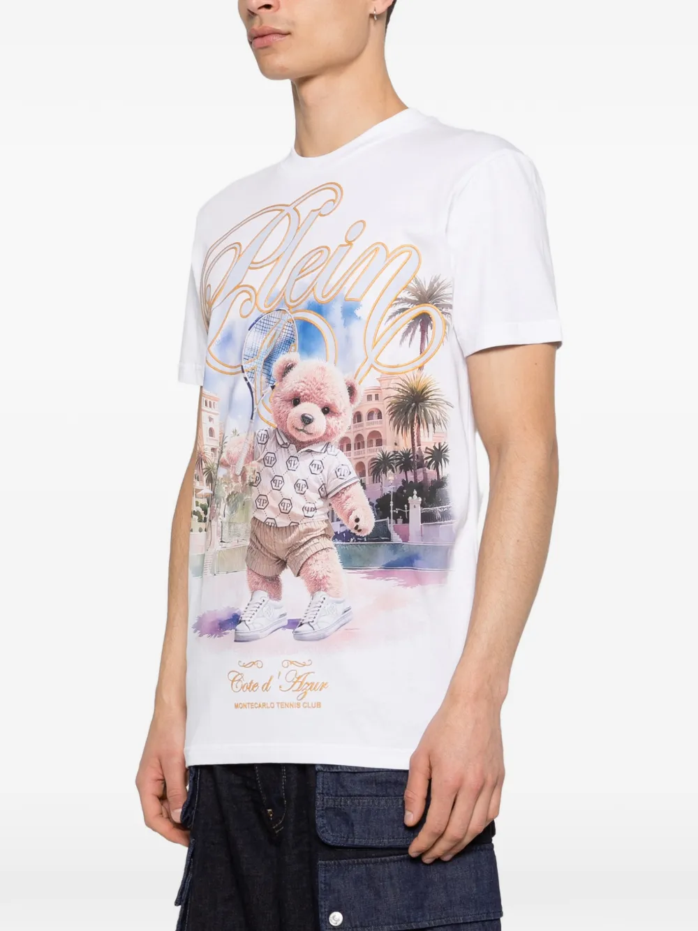 Philipp Plein T-shirt met teddyprint Wit