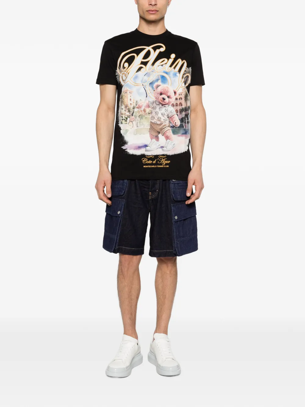 Philipp Plein teddy-print T-shirt - Nero