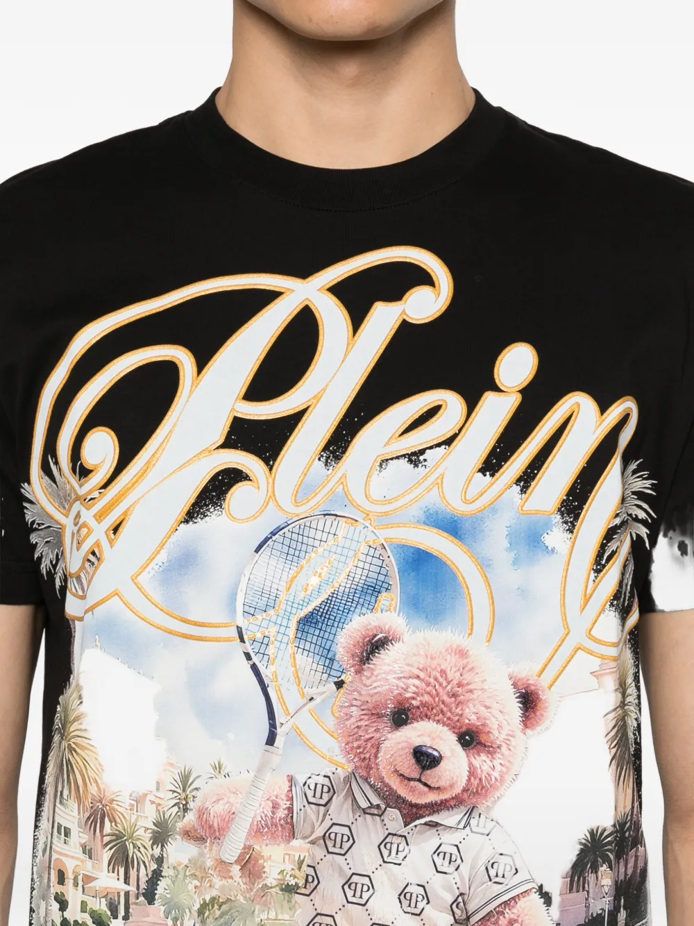 Philipp Plein T-shirt met teddyprint Zwart