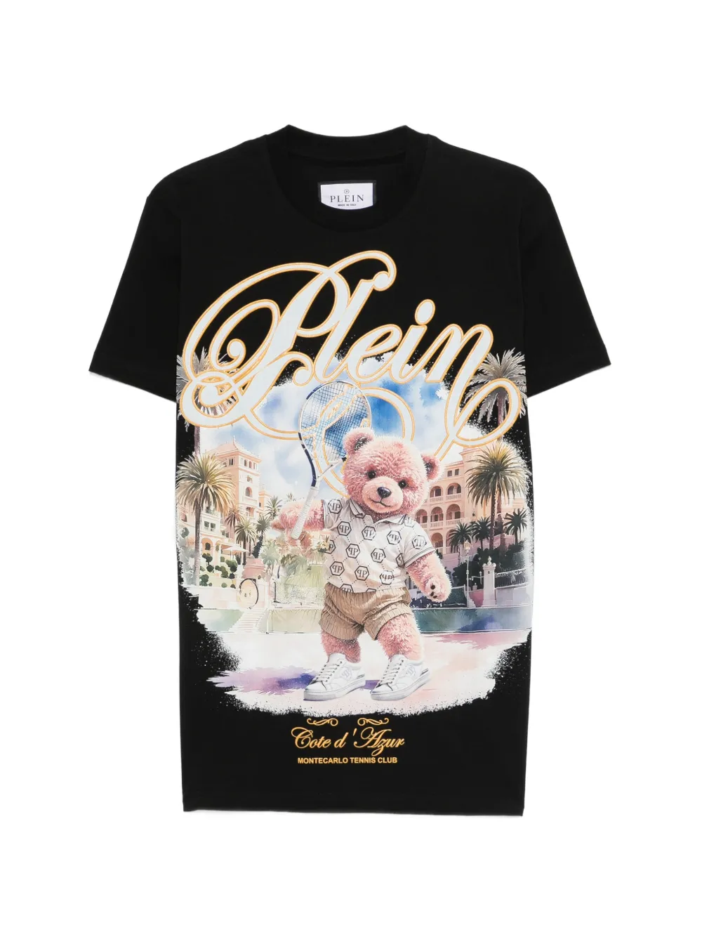 Philipp Plein teddy-print T-shirt - Nero