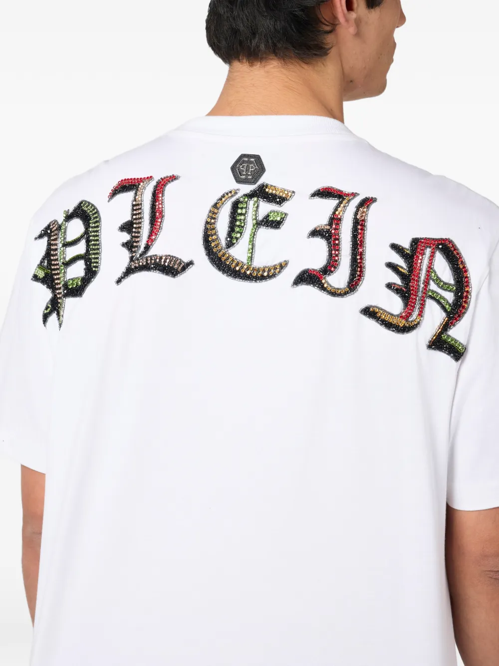 Philipp Plein T-shirt met ronde hals en doodskopprint Wit