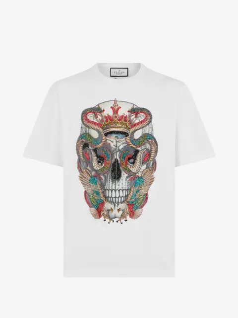 Philipp Plein round-neck skull-graphic T-shirt