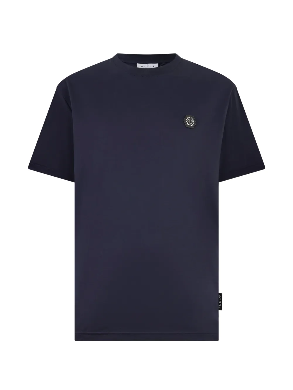 Philipp Plein round-neck logo-appliqué T-shirt - Blau