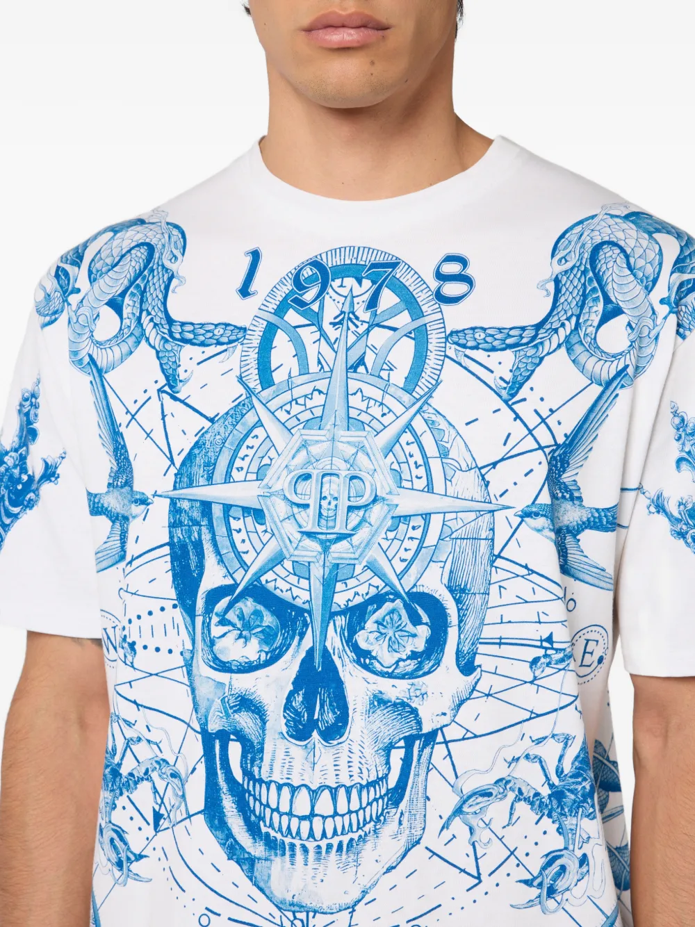 Philipp Plein T-shirt met ronde hals Wit