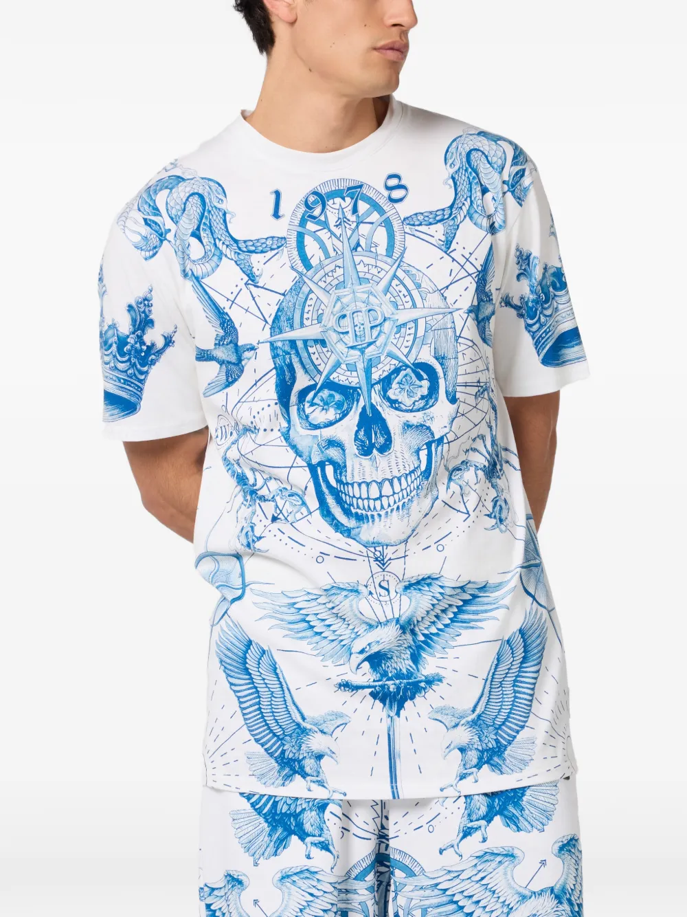 Philipp Plein T-shirt met ronde hals Wit