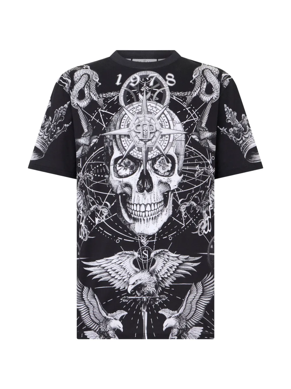 Philipp Plein round-neck printed T-shirt - Schwarz