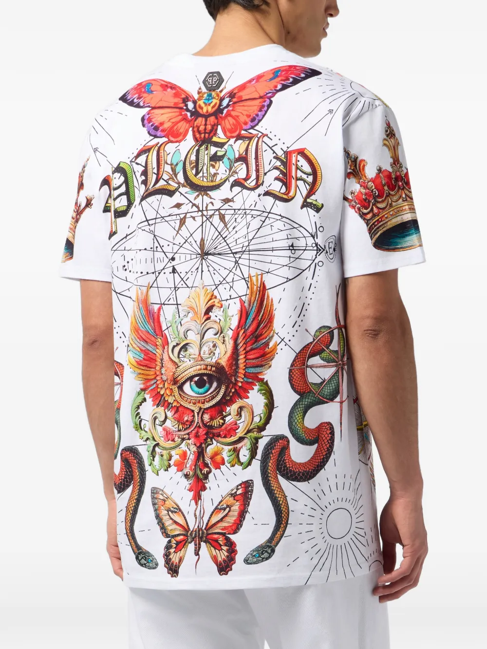 Philipp Plein T-shirt met ronde hals Wit
