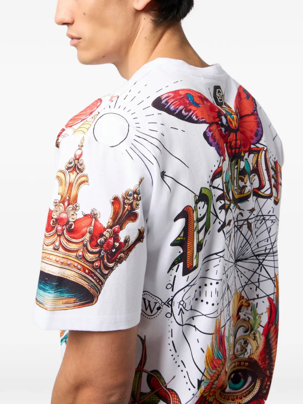 Philipp Plein T-shirt met ronde hals Wit