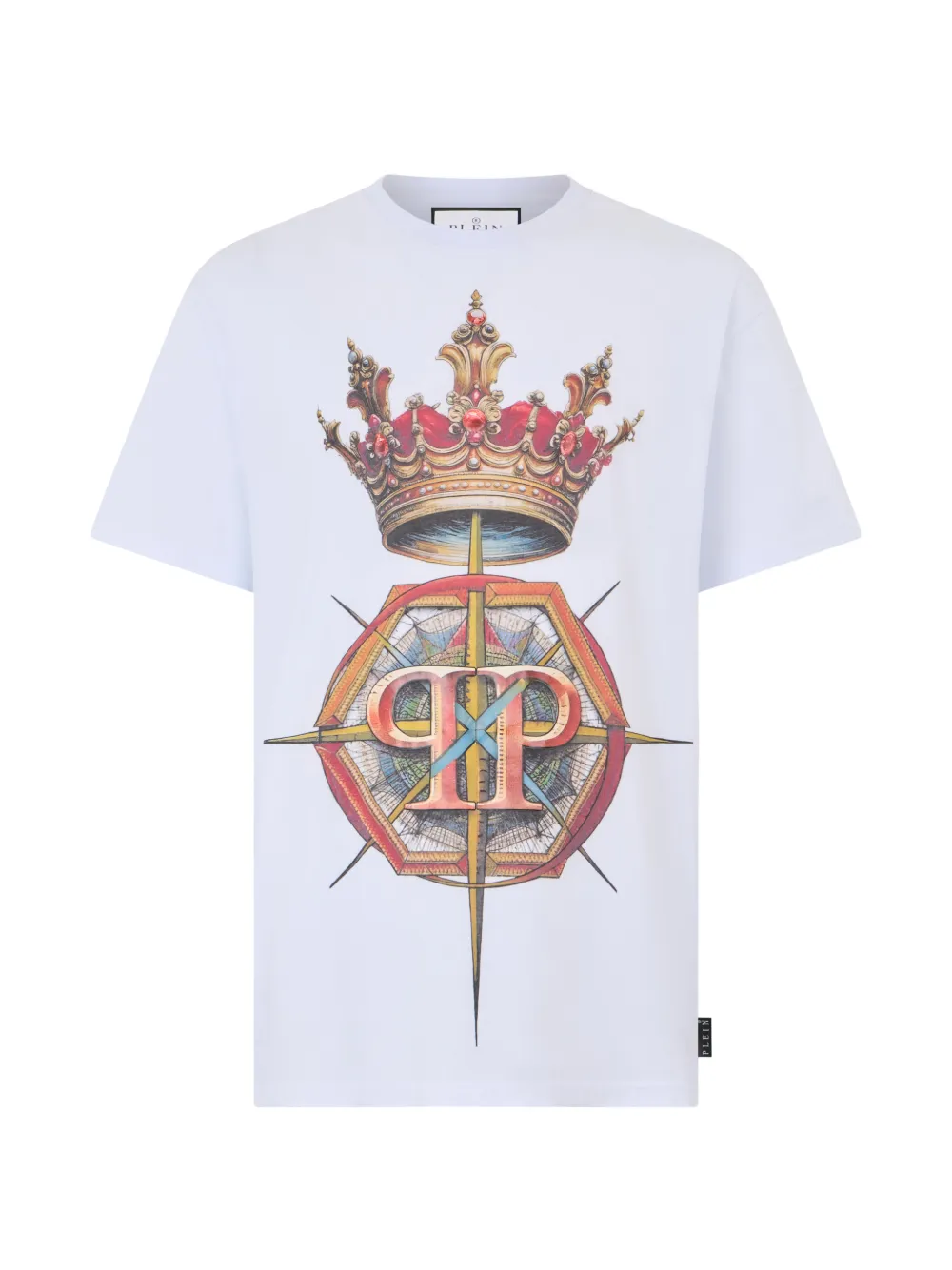 Philipp Plein crown-print T-shirt - Bianco