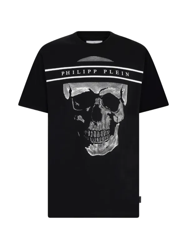 Philipp Plein スカルロゴ Tシャツ | ブラック | FARFETCH JP
