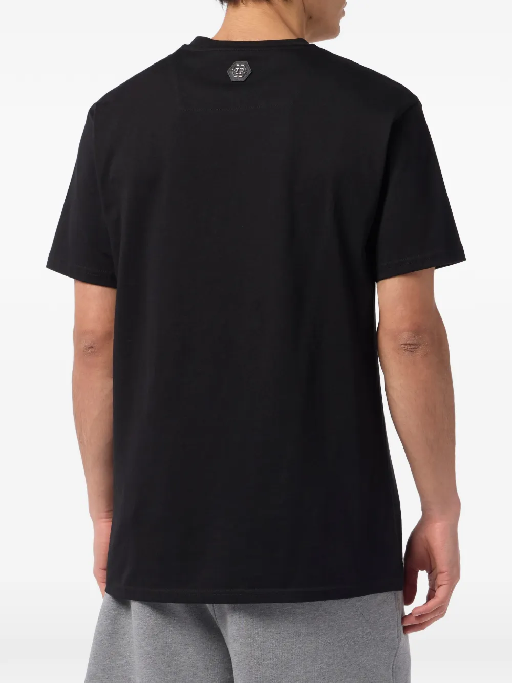 Philipp Plein T-shirt met ronde hals en doodskop logo Zwart
