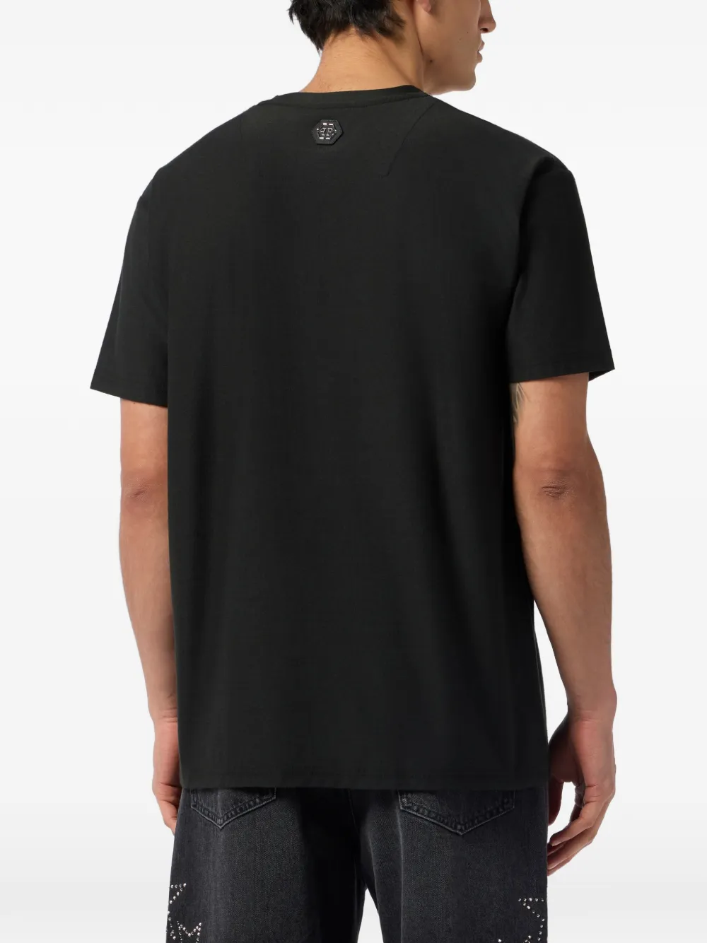 Philipp Plein Hexagon T-shirt met ronde hals Zwart