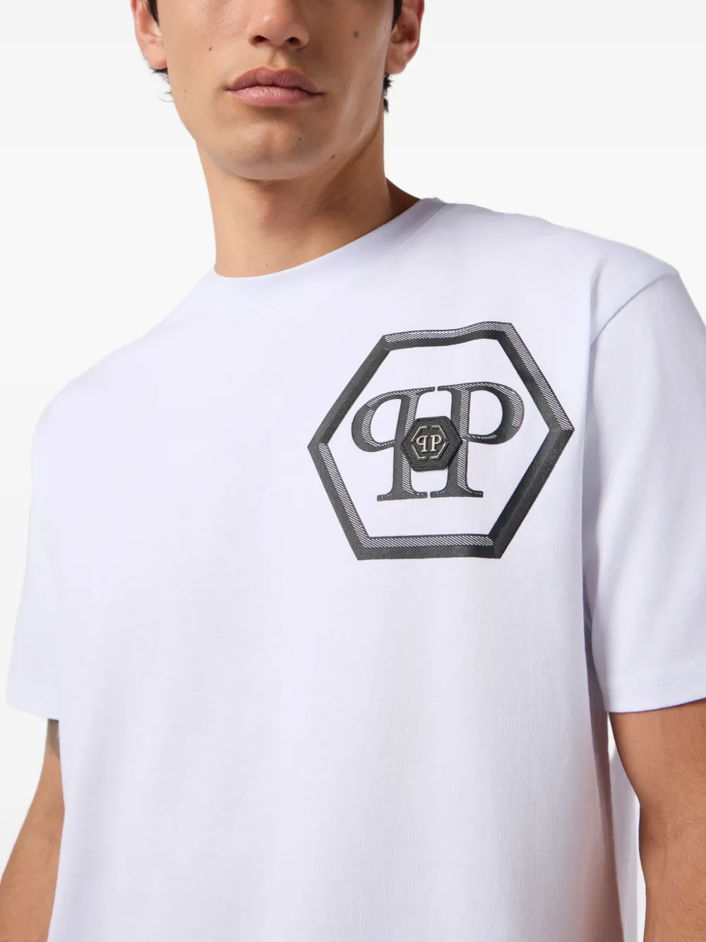 Philipp Plein T-shirt met ronde hals Wit