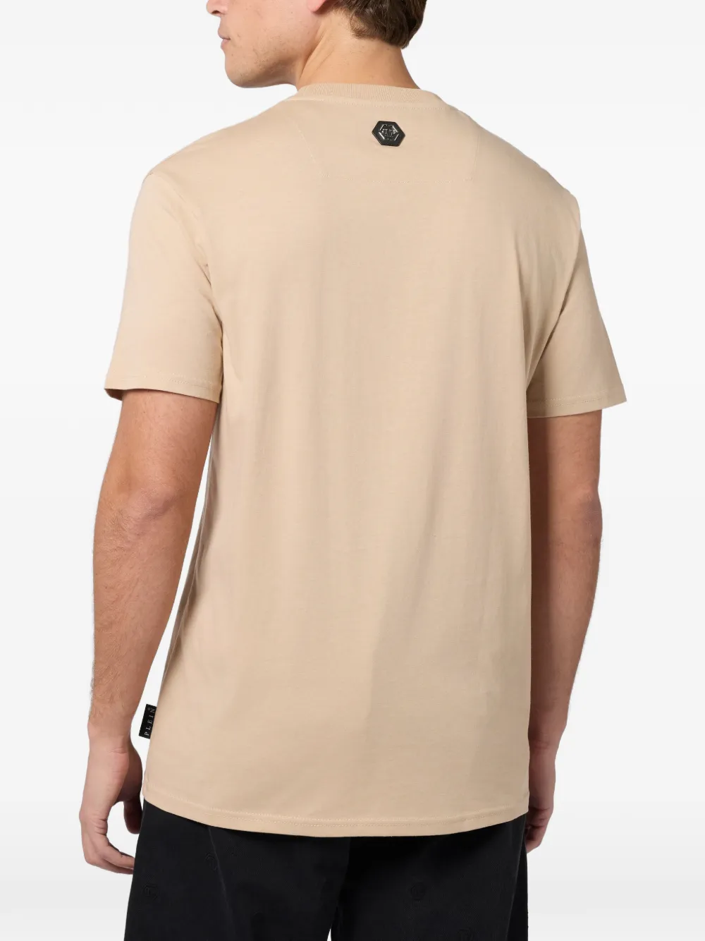 Philipp Plein Teddy Tennis T-shirt met ronde hals Beige