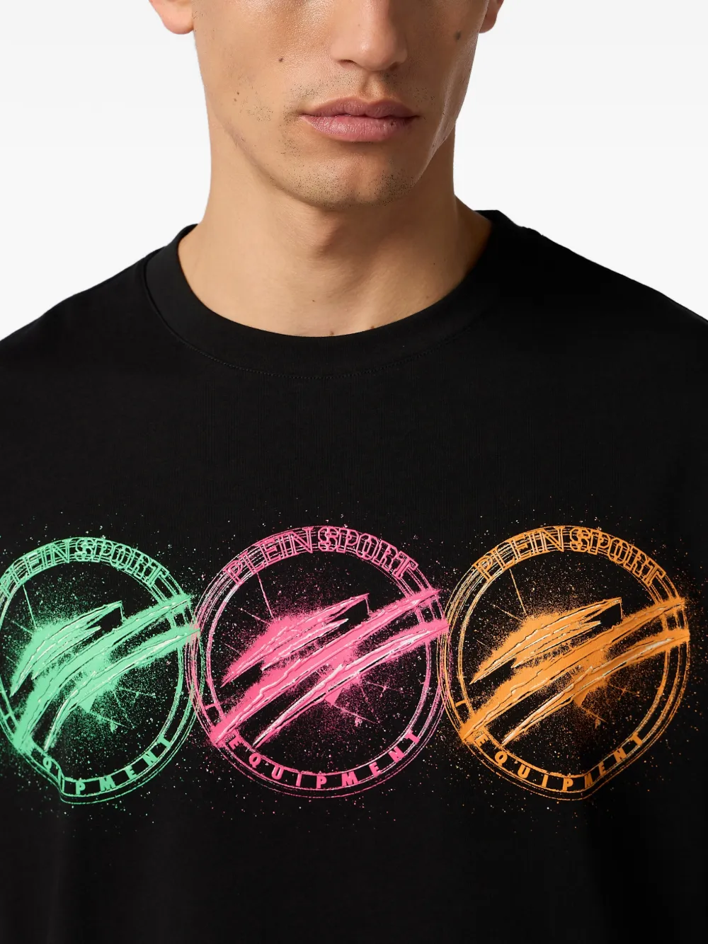 Plein Sport T-shirt met ronde hals Zwart