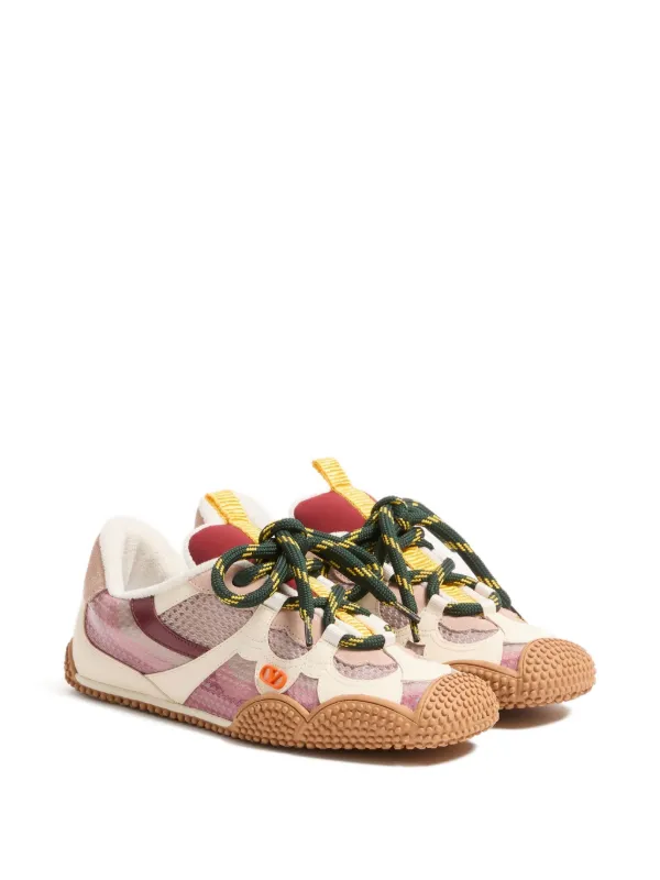 Rockstud denim ballerina shoes